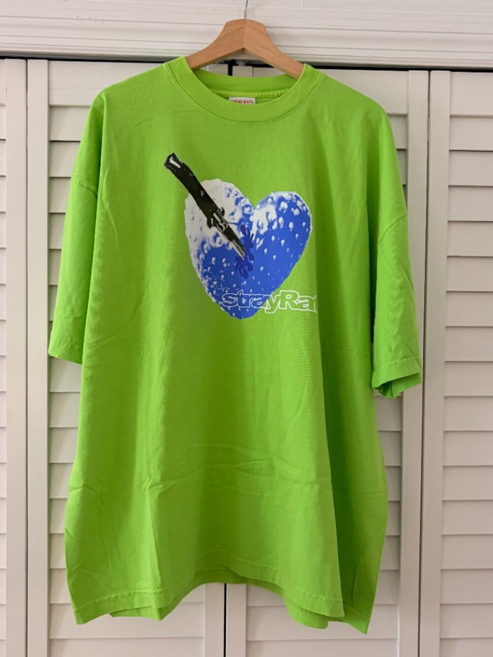 Stray Rats Lime Green Breeders Style Tee